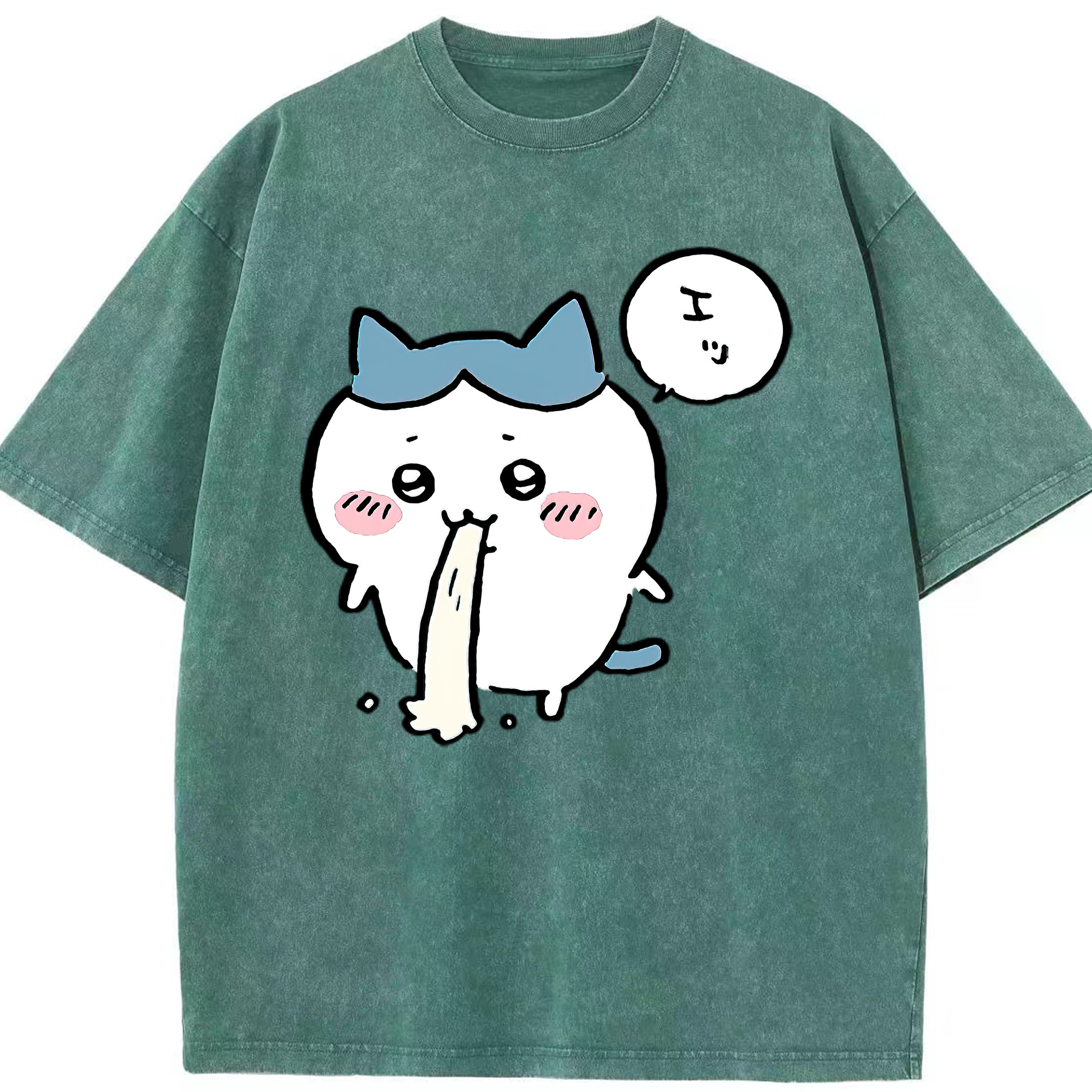 （画像用） ちいかわ ハチワレ Chii-kawa hachiware 綿100% ヴィンテージ風 半袖Tシャツ（フロントプリント）